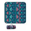 Vintage Print Picnic Blanket Waterproof Outdoor Camping Mat Carry Strap Foldable Travel Rug for Beach Park