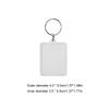Keychain Pendant Rectangular Clear Photo Album Keyring Handbag Wallet Hanging Key Chain Organizer Transparent Handmade