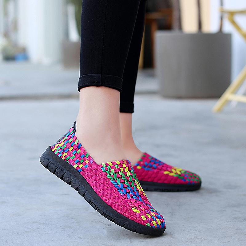 Summer Women Sneakers Comfort Casual Nurse Plus Size Flats Loafers Soft Beach Walking Sports Shoes Lightweight Slip On