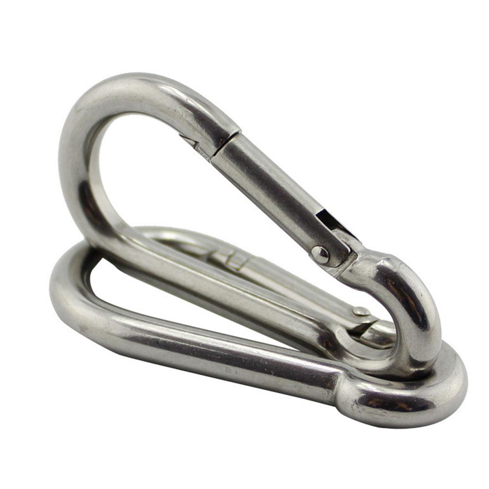 10 Peças Mosquetões 2,4" Pequenos Grampos de Pressão Fivela de Link para Chaveiro Mosquetões de Travamento Links Rápidos para Corrente Clips de Aço Inoxidável 304