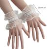 Cosplay Maid Elastic Decorative Wrist Cuffs All-match Detachable Cuffs for Girls