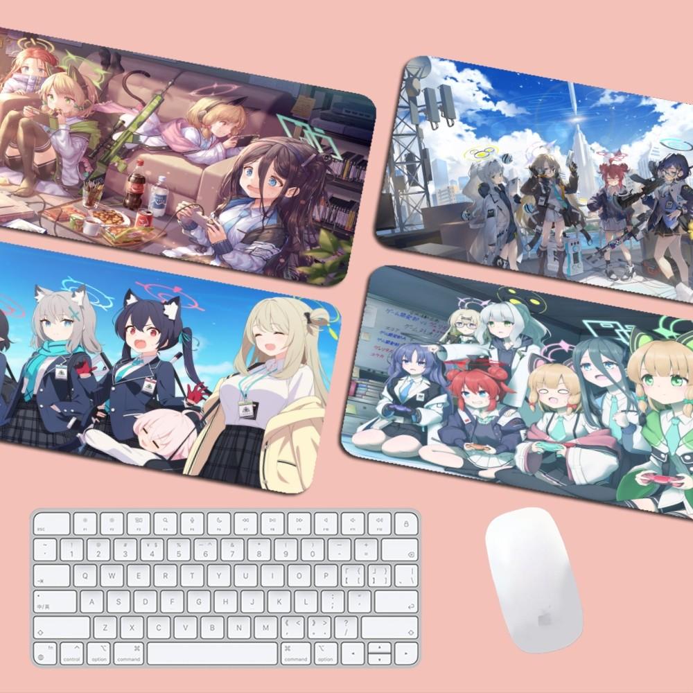 Blue Archive Mousepad Boy Pad Natural Rubber Gaming Mousepad Desk Mat Size For Gameing World Of Tanks CS GO Zelda