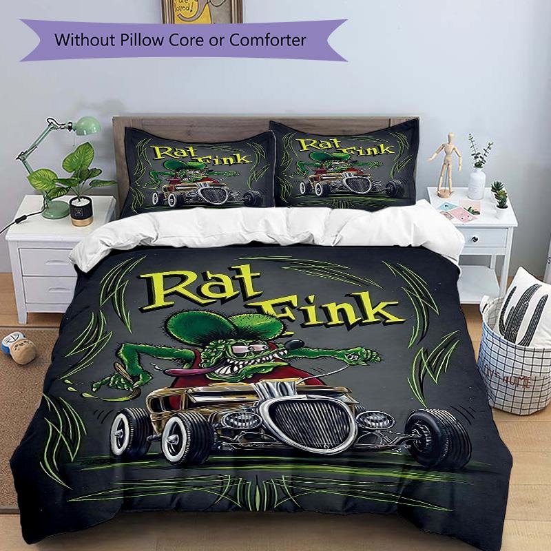 Rat Fink Hot Rod Art Print 3Pcs Bedding Setduvet Cover With 2 Bedropillowcase Home Birthday Gift