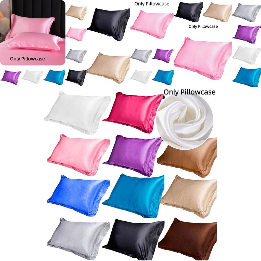 Luxurious Single Pillowcase For Summer Soft And Smooth Silk-like Polyester Fiber Fabric