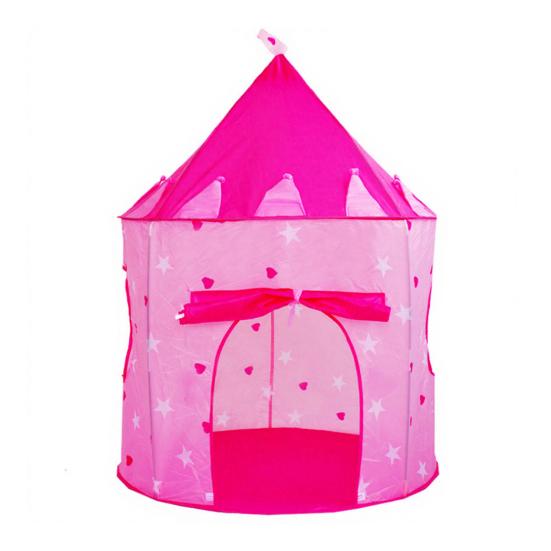 Kinderburg Zelt, Prinzessinnen Spielhaus für Mädchen, Indoor Outdoor Einfach Aufzubauen Spielzelt mit Stern Mond Design, Geburtstagsgeschenk für Kleinkinder