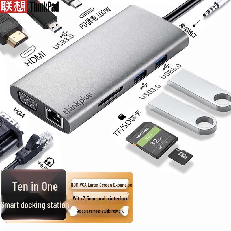 Lenovo USB-C 10-in-1 Multiport Hub