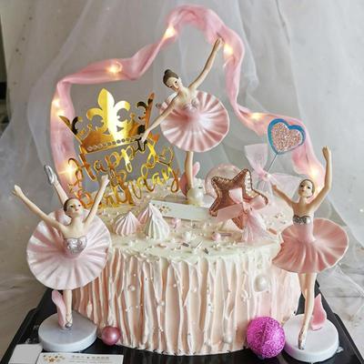 Ballerina Birthday 3 Pack Cake Topper Pink Ballet Slippers Cute Dancer Baby Girls Party Supplies Decor