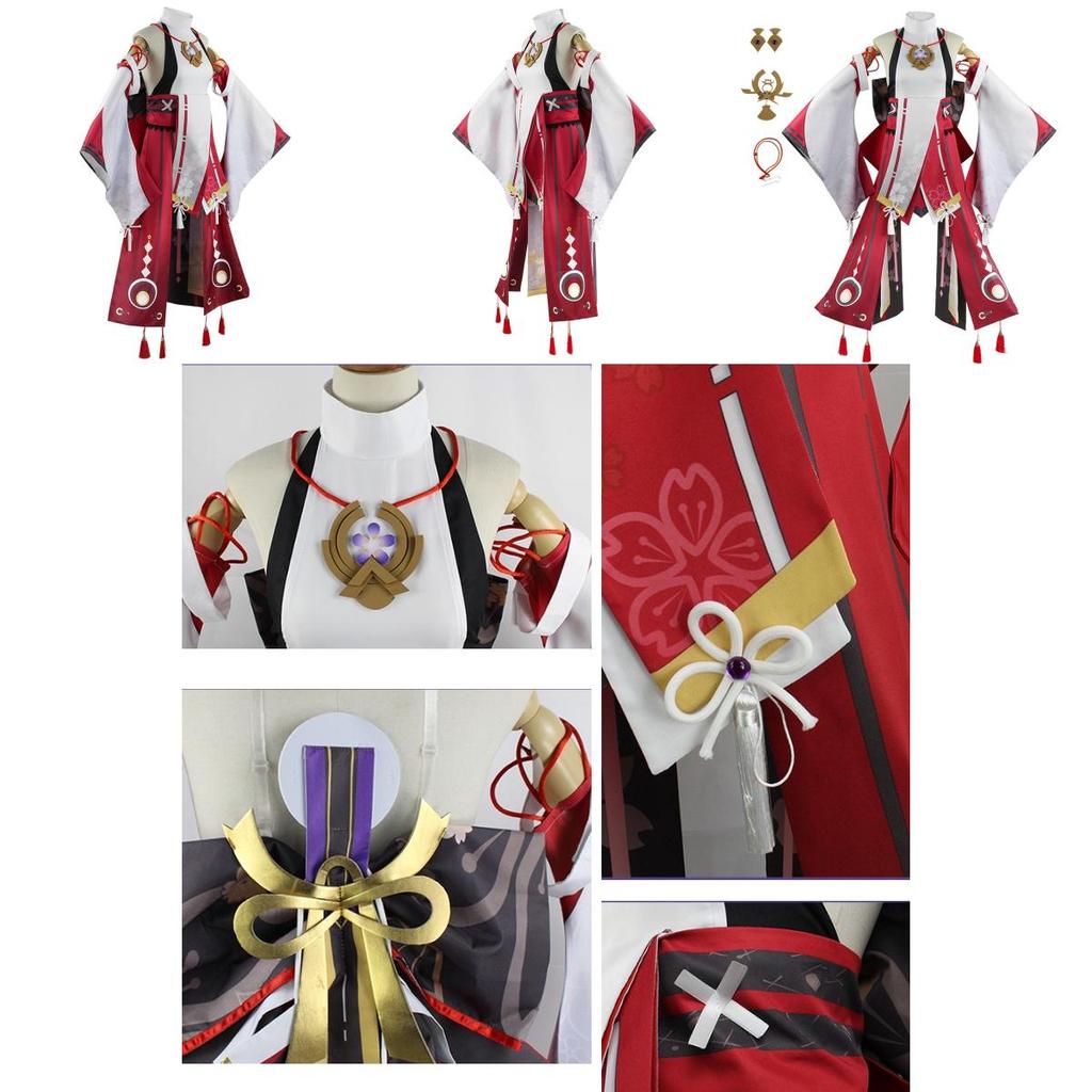 Yae Miko Guuji Yae Cosplay Kostým Uniforma Oblečení Pro Halloween