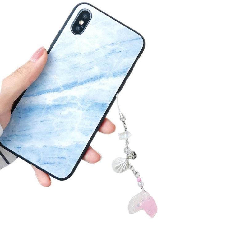 Shell Fish Tail/Bass/Heart Needle Keychain Colorful Beaded Phone Charm Bag Pendant Decoration for Women and Girls