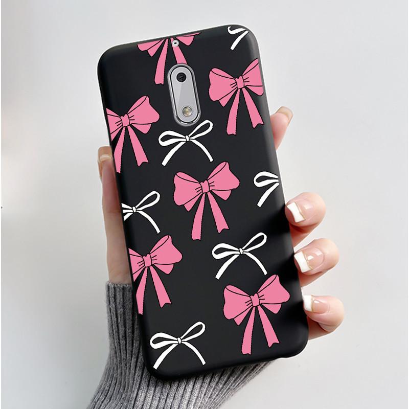 Soft TPU Case For Nokia 6 6.1 Plus Nokia6 Phone Case Luxury Cute Love Rabbit Funny Cartoon Black Silicone Shockproof Back Cover