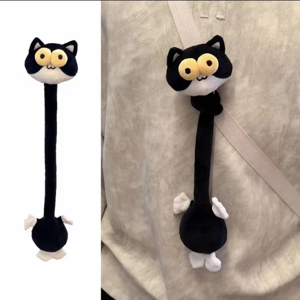 Funny Long Neck Animal Plush Toy 40CM Long Neck Giraffe/Cat/Penguin/Goose Hanging Doll Cute Cartoon Design Bag Pendant