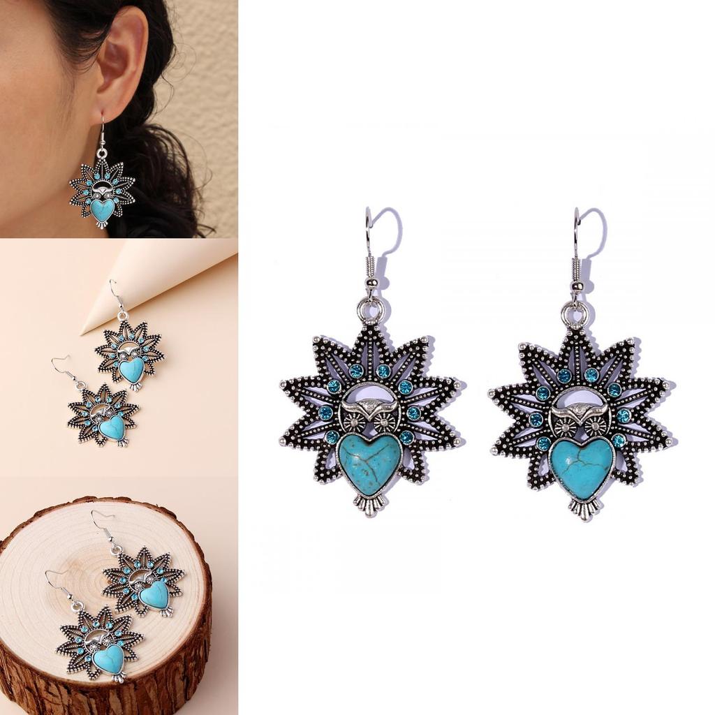 Vintage Geometric Alloy Earrings For Women With Gold Plating And Animal Design For Gift Giving