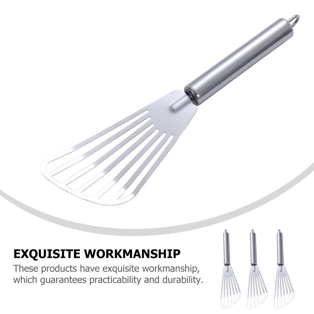 3Pcs Professional Grade Stainless Steel Steak Spatulas Food Turners Slotted Cooking Spatulas for Home Restaurant Bbq Grilling