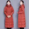 WTEMPO Women's Autumn Winter Zipper Long Large Size Cotton Warm Hooded Coats Thickened Casual Versatile Jackets with Pockets Streetwear Workwear