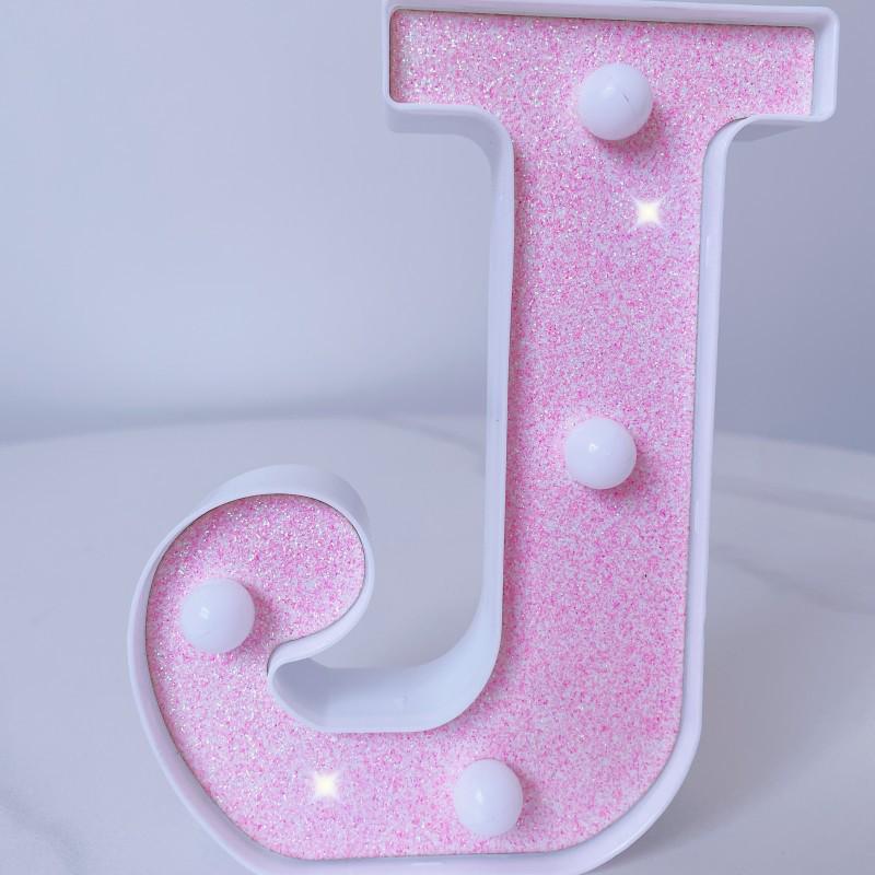 Pink LED Letter Light for Celebrations and Proposals