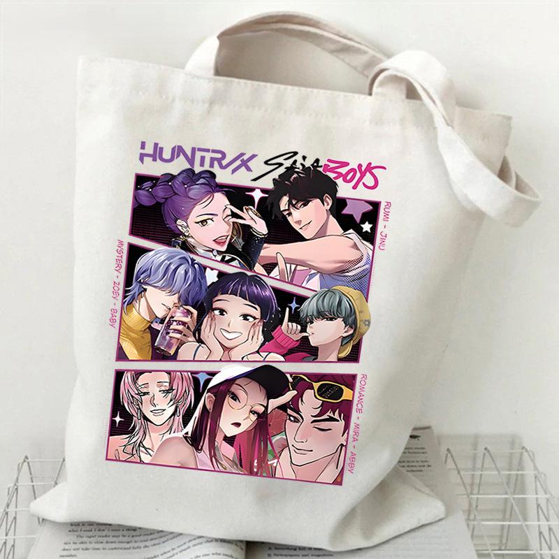 KPop Demon Hunters Student Everyday Versatile Shoulder Bag Fashion Demon Hunters Canvas Bag