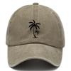 Men's Retro Distressed Washed Cotton Baseball Cap - Soft Top Duckbill Hat with Print