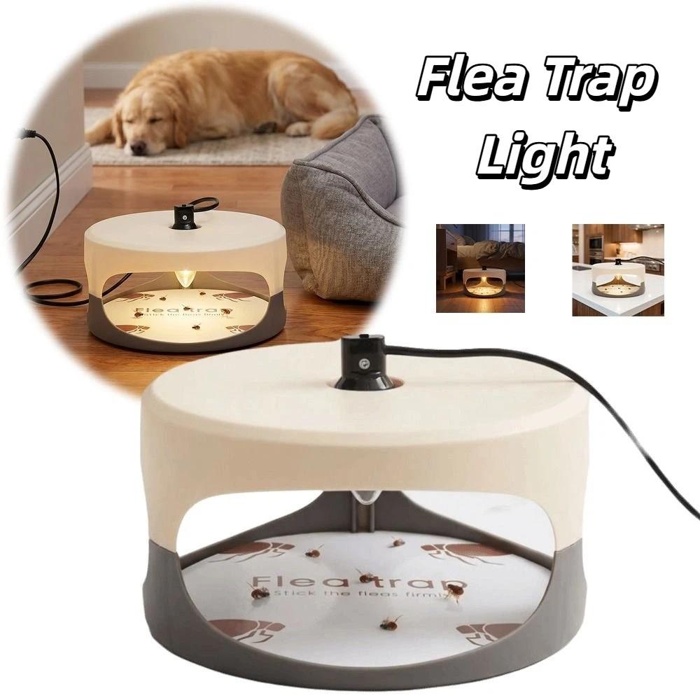 Round Shape Pest Control Capture Trap Effective Flea Trap Light Insect Catcher Indoor Use