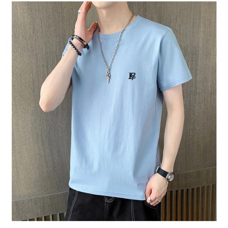 Short Sleeve T Men's Cotton Long Sleeve Casual Versatile Winter Shirt Bottom Shirt Top Teen Crew Neck