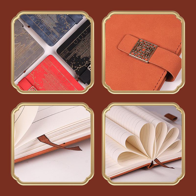 Custom A5 Chinese Style Office Notebook Gift Set with Logo