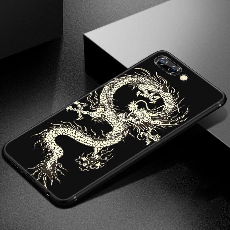 Cartoon Dragon Phone Case For Huawei Honor 7A 8A 9X 20 Pro 8 10X Lite 7S 8C 8S 8X 9A 9C 10i 20i 30i 20E 20S Soft TPU Black Cover