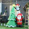 Giant Inflatable Christmas Tree 243cm with LED Lights and Santa Claus, Waterproof Outdoor Christmas Decoration