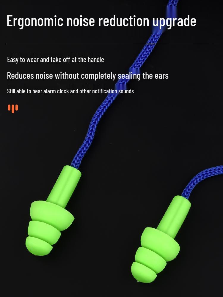 Silicone Noise-Canceling Earplugs for Industrial, Mechanical Workshops, Studying, and Sleep