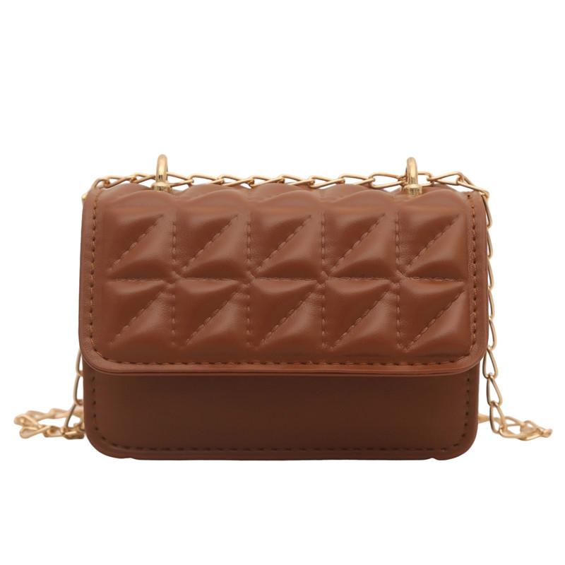 2025 Summer New Bag Women's Trend Small Bag Messenger Bag Women's Fashion Simple Diamond Chain Foreign Style Small Square Bag