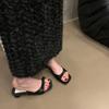 Designer Open Toe Low Heel Women Slippers Cute Butterfly-knot Dress Slides 2026 Summer Women's Vacation Shoes