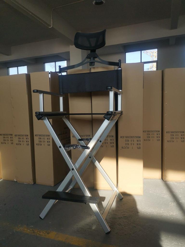 Compact Folding Aluminum Directors Chair for Outdoor, Makeup & Leisure