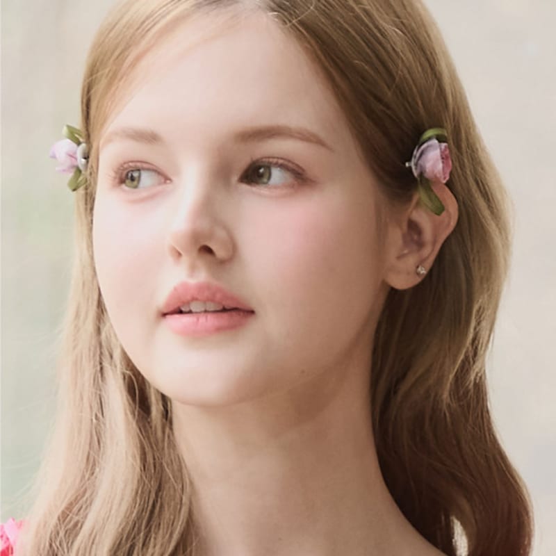 

DELPHIN [2SET] Pink Rose Pin ONE