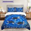 Tortoise Pattern Bedding Quilt Set Quilt Cover Pillowcase Home Decoration Birthday Gift (1 * Duvet Cover + 2 * Pillowcase, Without Core)