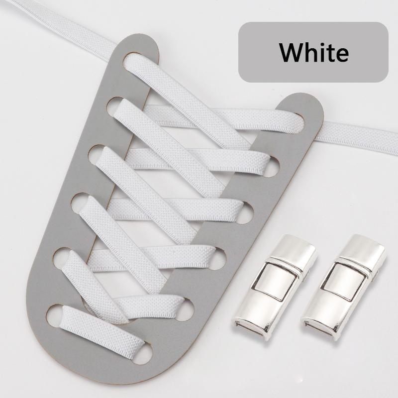 Elastic Laces Sneakers Press Lock Shoelaces Without Ties 8MM Wide Flats No Tie Shoe Laces Kids Adult Sports Running Shoelace NEW