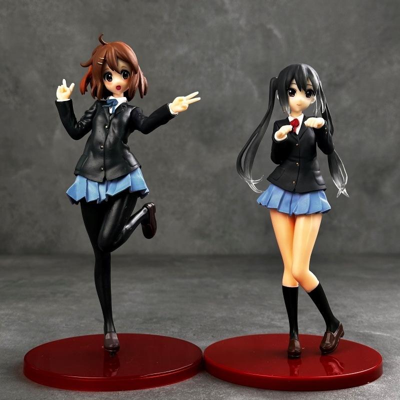 K-On! Hirasawa Yui Nakano Azusa Anime Figure Kawaii Beautiful Girl Model Pc Case Decoration Cartoon Collectible Gift Wholesale
