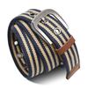 Men's Casual Woven Canvas Pin Buckle Belt