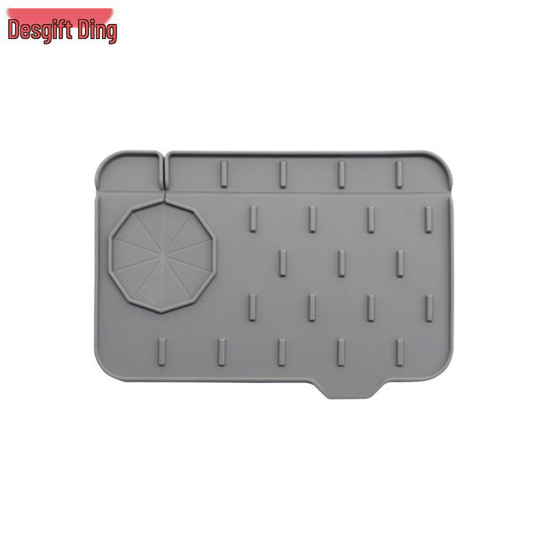 Dual-Sided Silicone Sink Mat: Splash-Proof, Quick-Dry, Kitchen & Bathroom Faucet Baffle.
