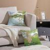 Author Somdoo Cute Animals Quiat And Peaceful Cushion Cover Throw Pillow Cover Hidden Button Durable Polyester Chair Cushion
