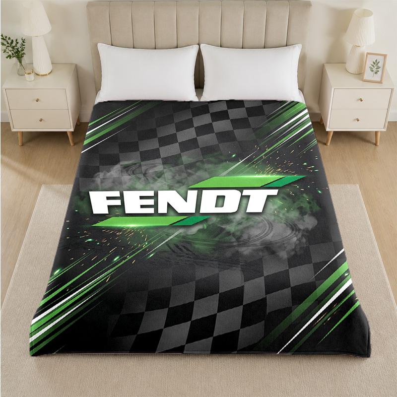 Fendt Print Flannel Blanket Cozy Lightweight Plush Throw Blanket For Bed Sofa Household Use