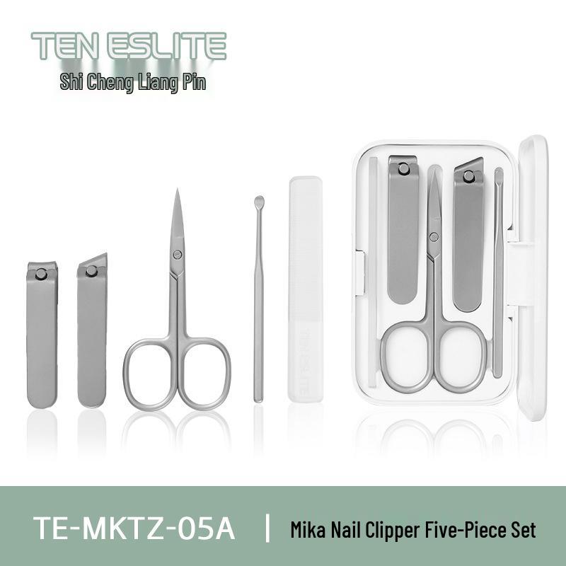Xiaomi Mijia Nail Care Set: Slant-Mouth Nail Clippers, Manicure Knife, Ear Pick, and Portable Case.