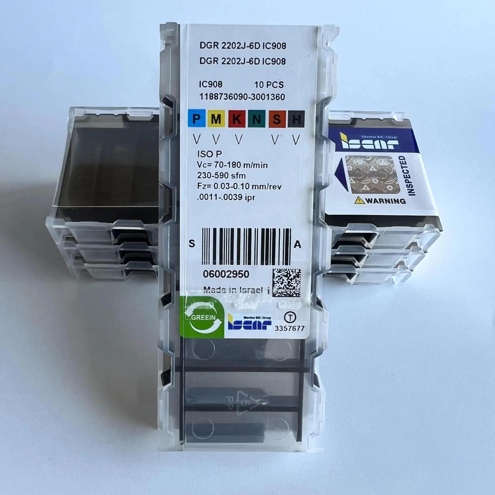 

ISCAR / DGR2202J-6D IC908 Carbide CNC Blade 10 PCS