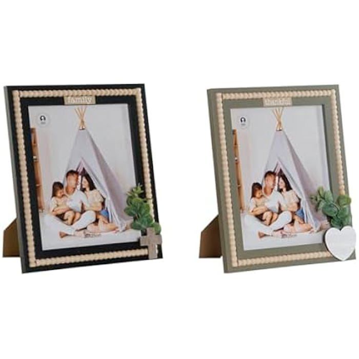 Cadre Photo - HOME ESPRIT - Noir - Bois MDF - 26,5 x 31,5 cm - Lot de 2