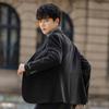 Autumn and Winter Thick Woolen Suit Casual Retro Dark Gray Fashion Single West Business Slim Fit Non-ironing Advanced Sense