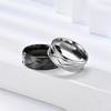 8MM Patterned Twill Men's Titanium Steel Ring