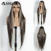 Noble Cosplay Synthetic Wig With Bangs Long Straight Wig Ombre White Colored Wig Wig For Women Wig For Women Synthetic Wig