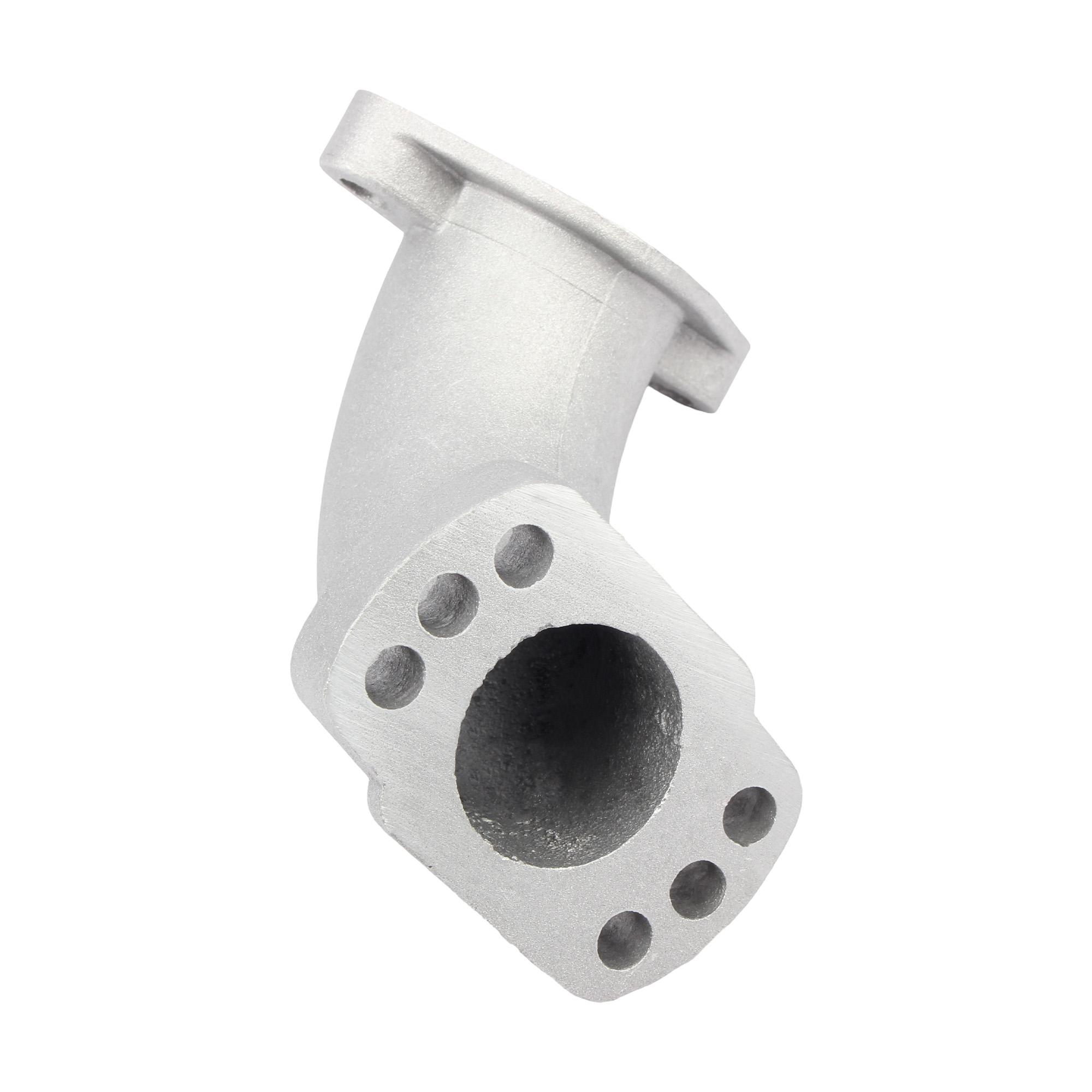 26mm 28mm Carburetor Intake Manifold ATV Adapter Inlet Intake Pipe For 125cc 140cc 150cc 160cc 200cc Moped Scooter Dirt Pit Bike серебряный