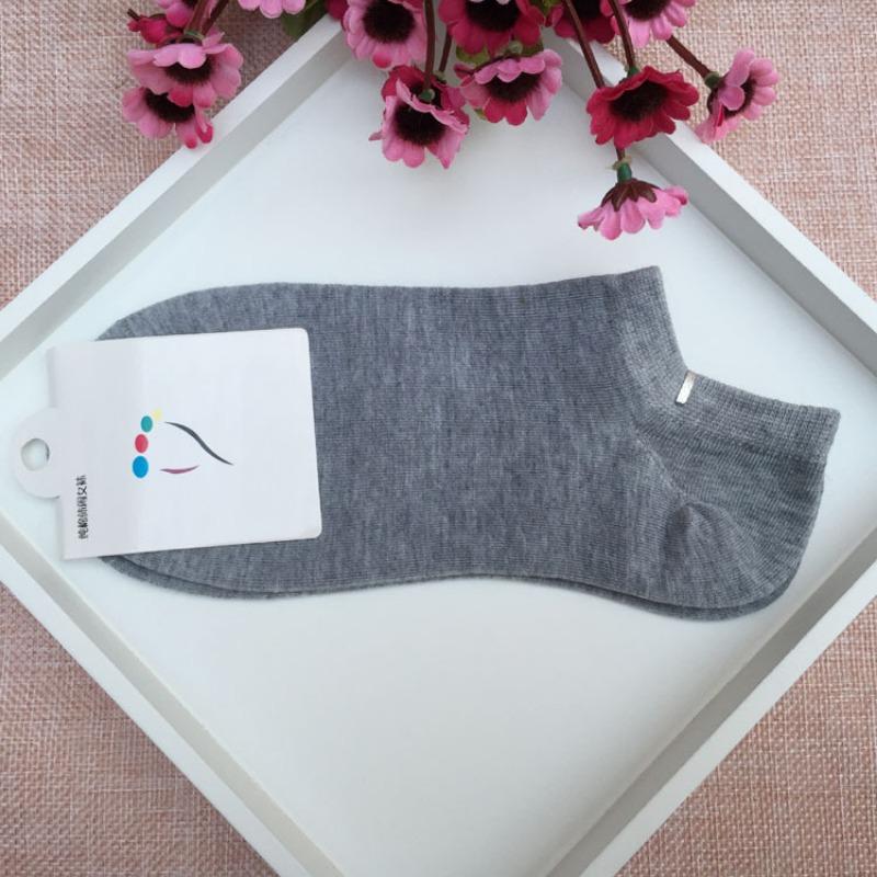 Women's Summer New Solid Color Candy Color Boat Socks