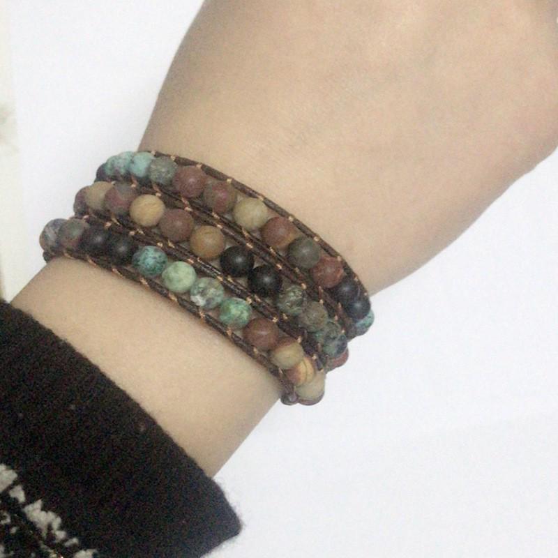 Weiya Wish Emperor Stone & Cowhide Bracelet