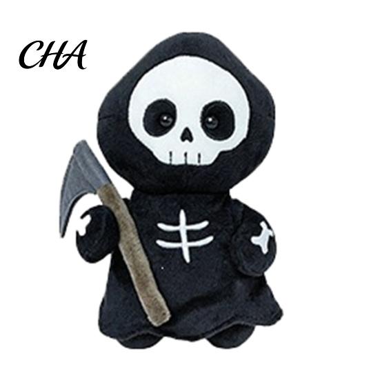 Skin Friendly Polyester Plush Halloween Toy, Ghost Skeleton Bat Witch Pumpkin Doll, Soft Creative Holiday Souvenirs Stuffed Animal for Kids,