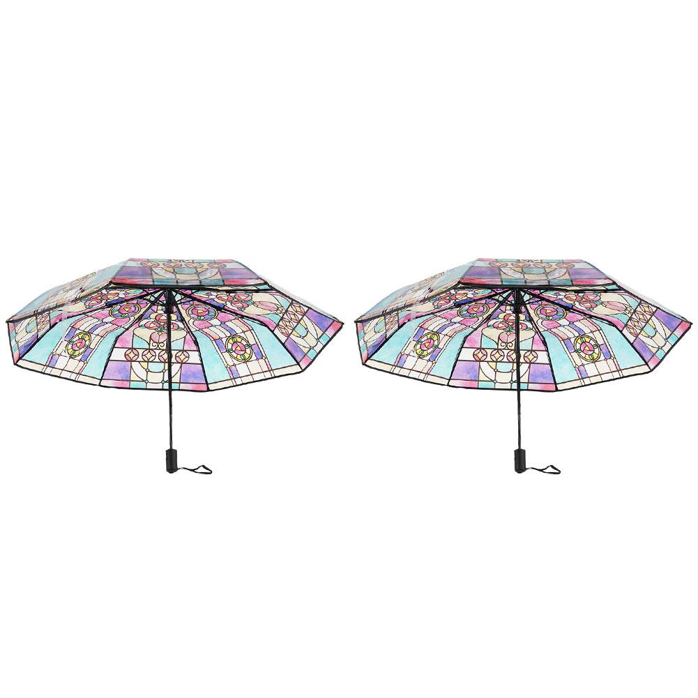 British Wind Rainforest Arch Clear Umbrella Stained Large Umbrella Long Romantic Clear Automatic Handle Sunny Glass G1U6