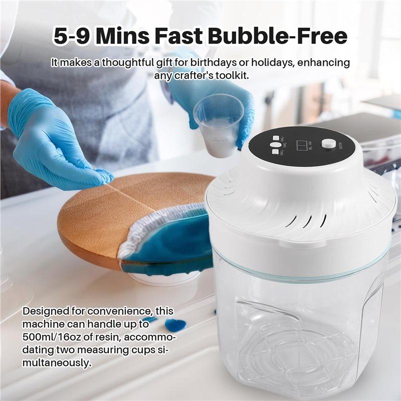 ABMH-Resin Bubble Remover Machine, Craft For Epoxy Resin 3L 99.9% Bubble Removal In 5 Min, Vacuum Degassing EU Plug